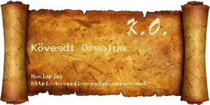 Kövesdi Orsolya névjegykártya