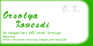 orsolya kovesdi business card